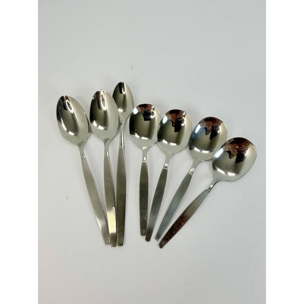 Oneida Frostfire Stainless Lot Of Small Spoons Assorted 7 Pieces